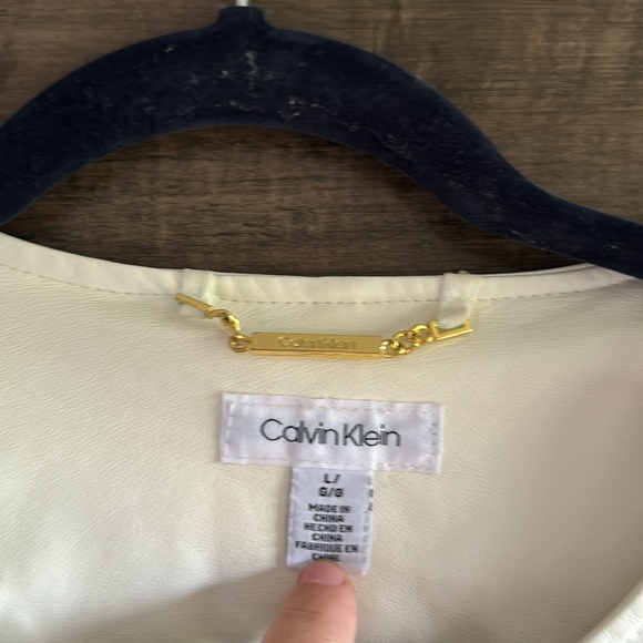 NWOT Vegan Leather Calvin Klein Jacket - Picture 7 of 8